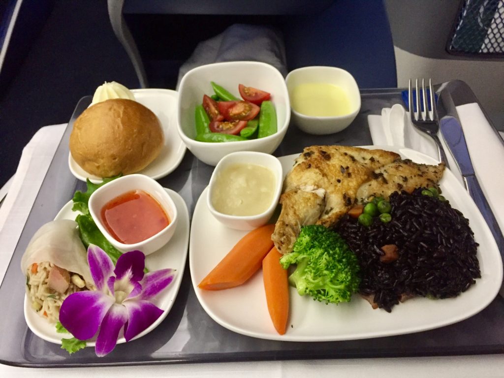 デルタ航空ビジネスクラスハワイ線食事